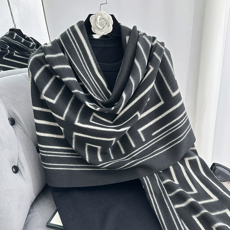Geometric Print Winter Scarf view 8
