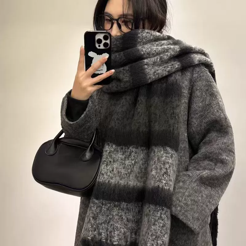 Striped Mohair Scarf for Women view 2