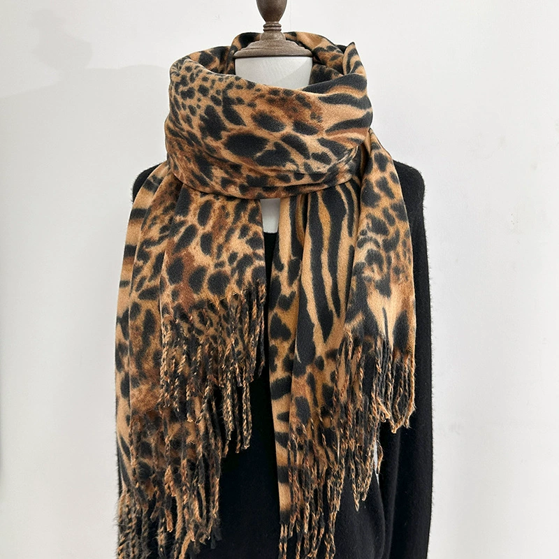 Leopard Print Winter Scarf view 6