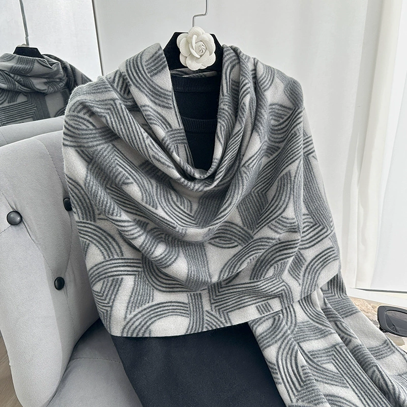 Faux Cashmere Fringed Scarf view 8