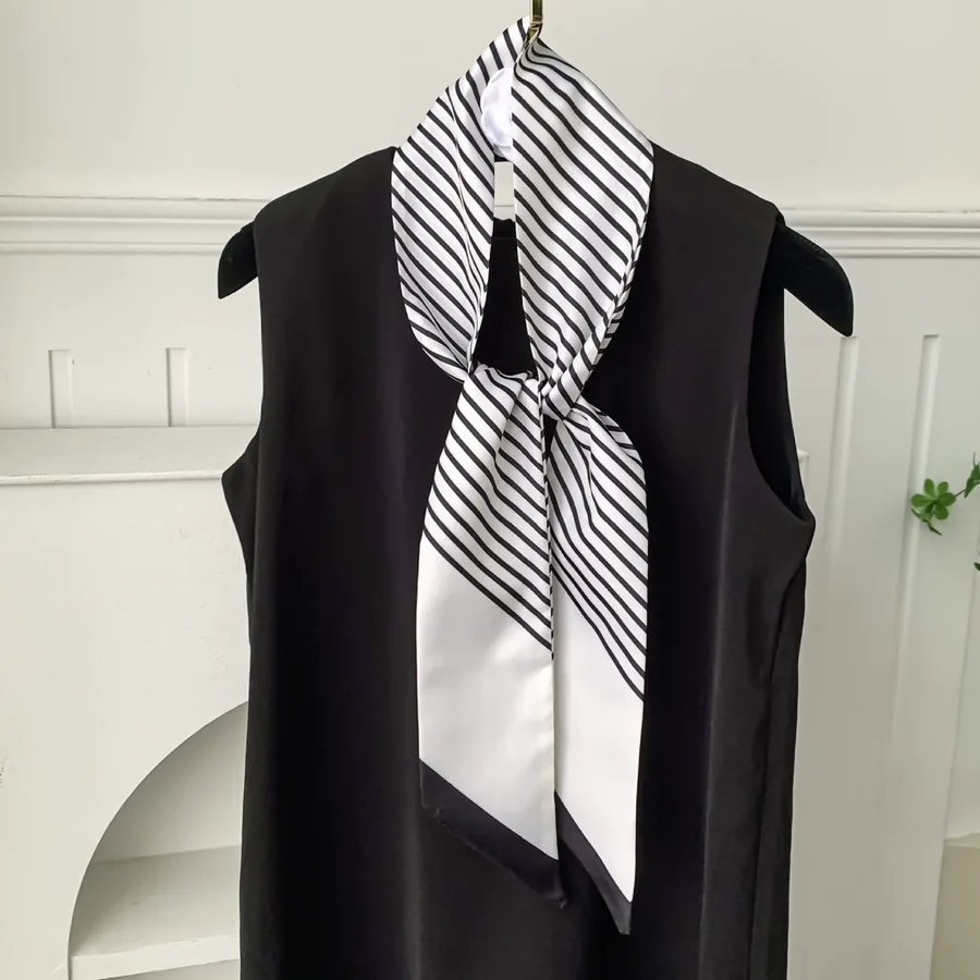 Striped Long Silk Twilly view 2