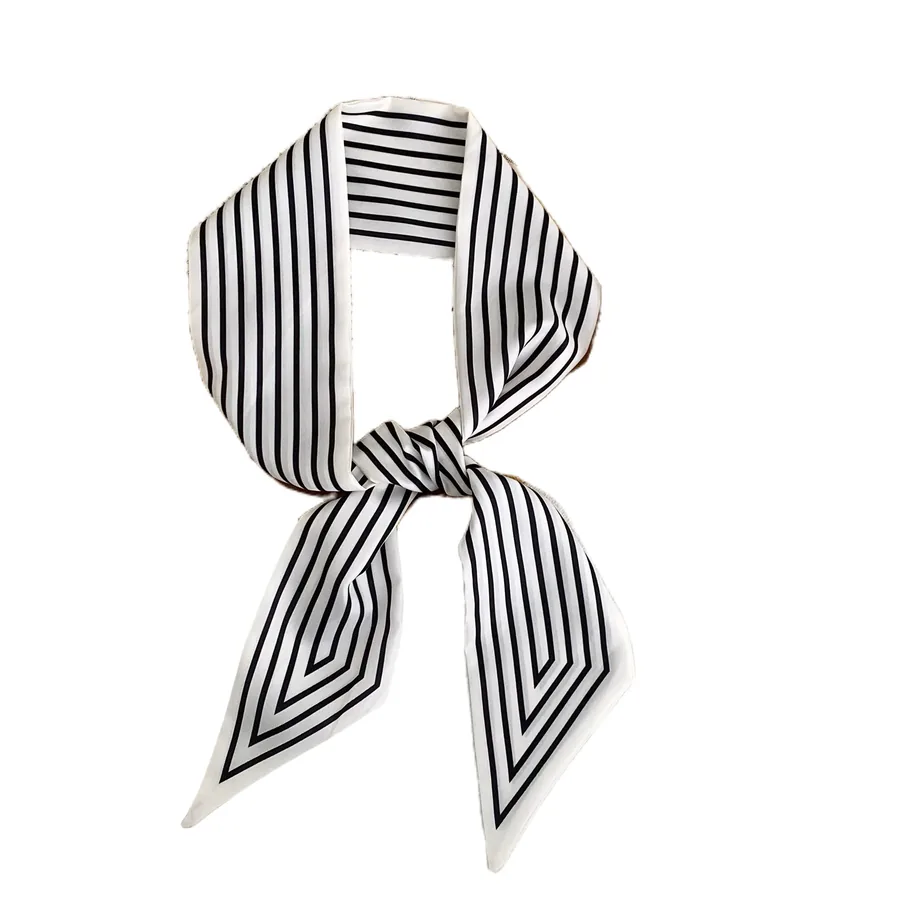 Striped Long Silk Twilly view 5