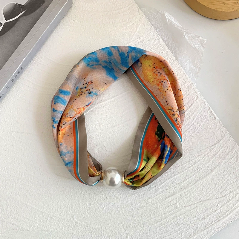Magnetic Pearl Silk Twilly view 7