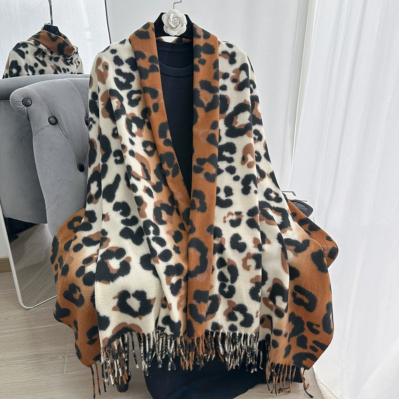 Leopard Print Winter Scarf