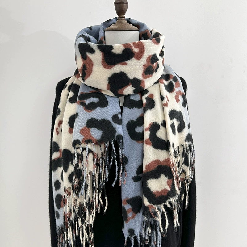 Leopard Print Winter Scarf view 3