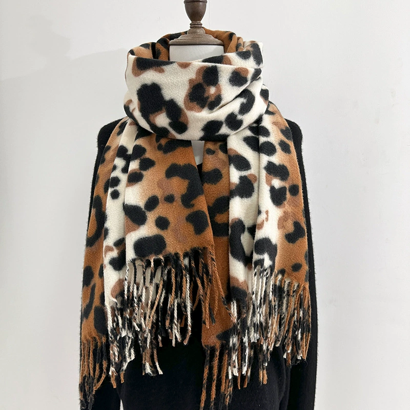 Leopard Print Winter Scarf view 4