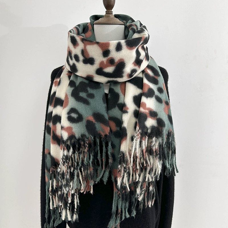 Leopard Print Winter Scarf view 6