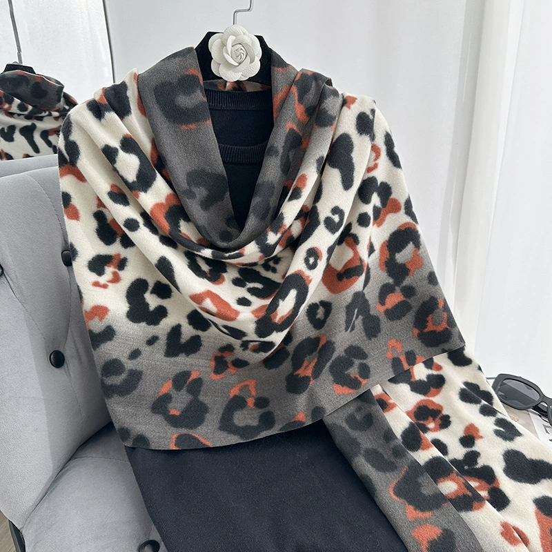 Leopard Print Winter Scarf view 8