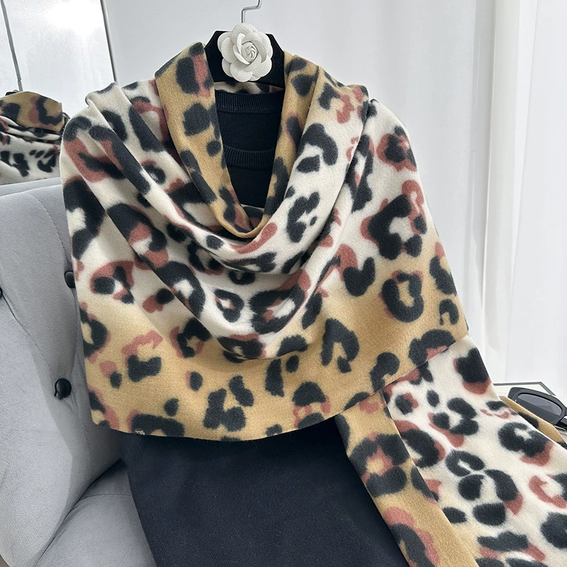 Leopard Print Winter Scarf view 9