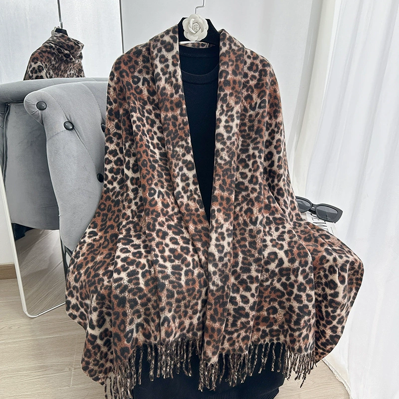 Vintage Leopard Print Scarf view 2