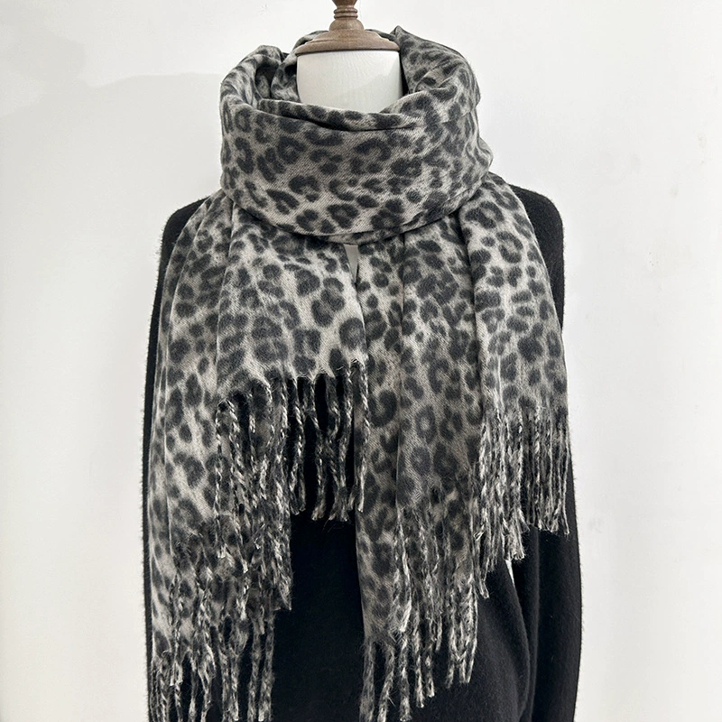 Vintage Leopard Print Scarf view 3