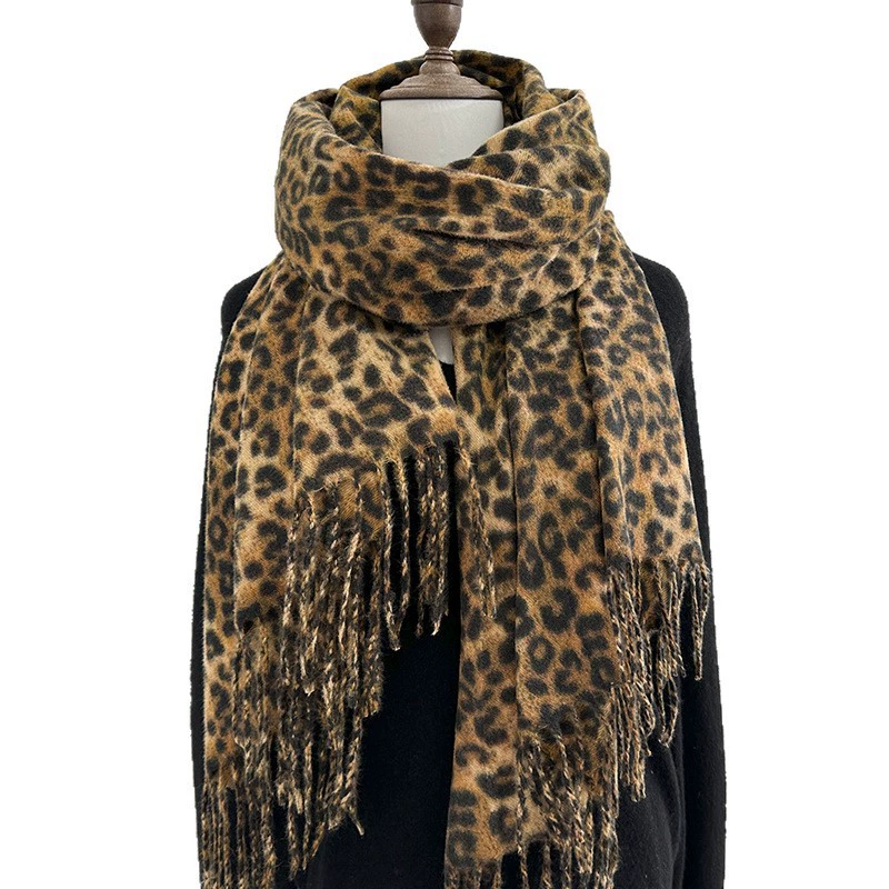 Vintage Leopard Print Scarf view 5