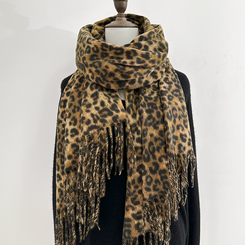 Vintage Leopard Print Scarf view 6