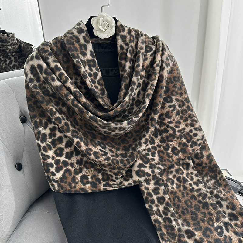 Vintage Leopard Print Scarf view 7