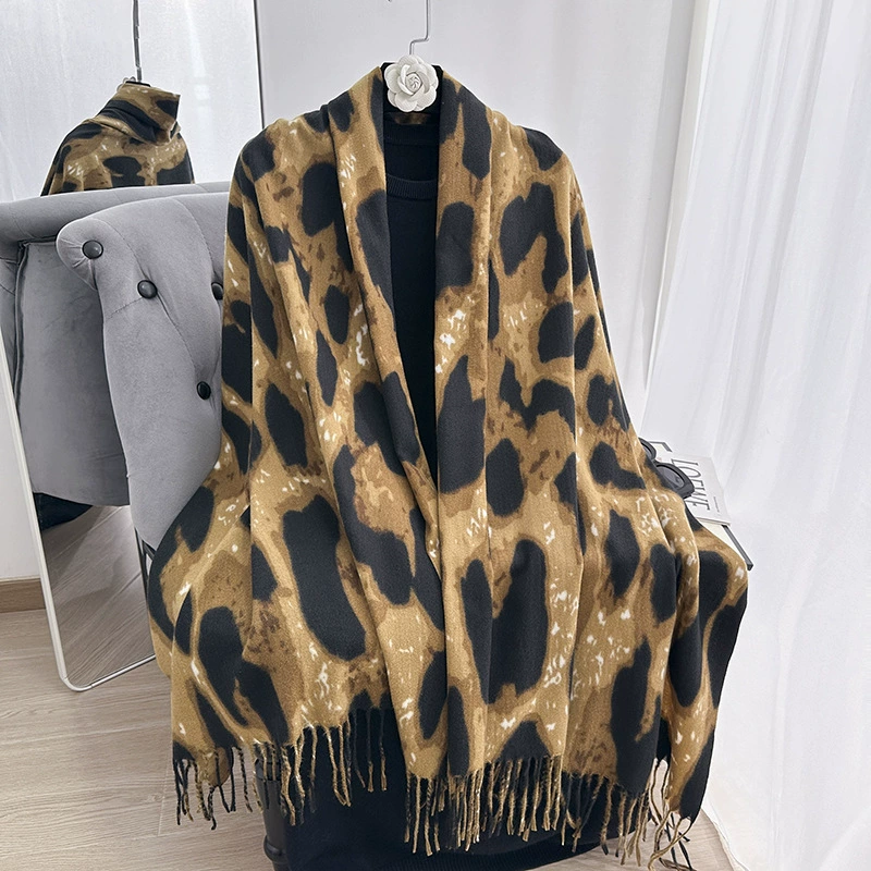 Cow Print Winter Scarf view 2