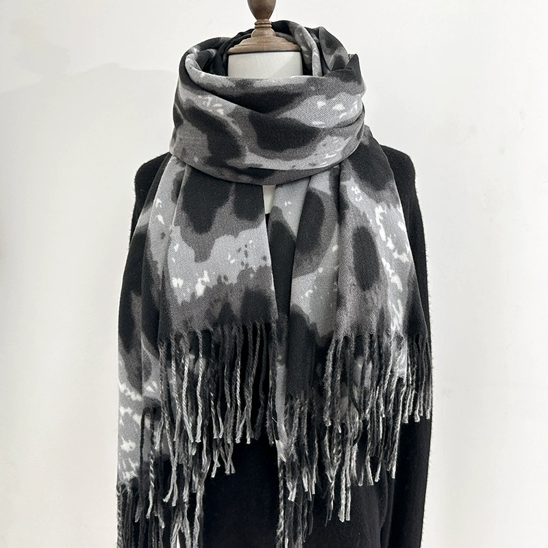 Cow Print Winter Scarf view 3