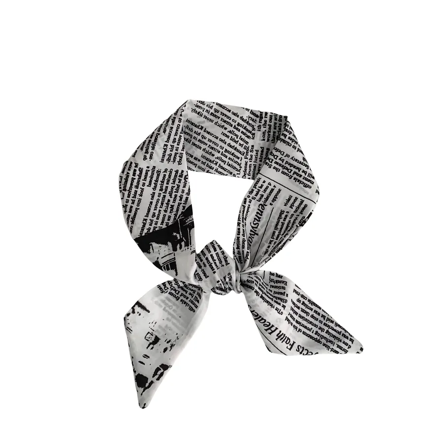Letter Print Long Silk Twilly view 5
