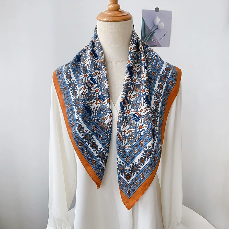 Cotton Linen Small Square Scarf