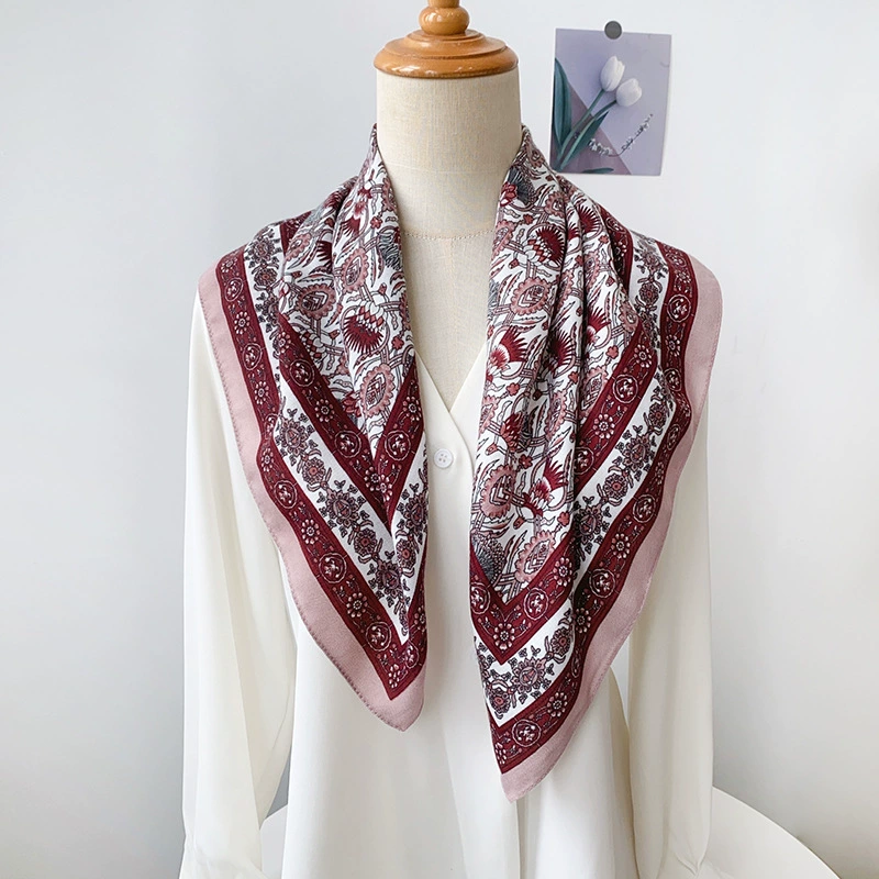 Cotton Linen Small Square Scarf view 2