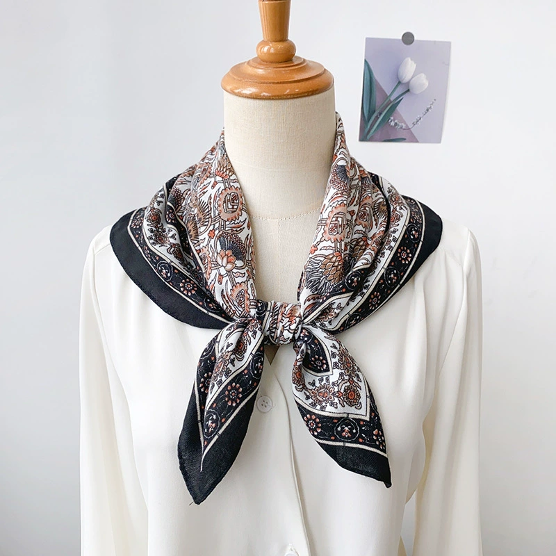 Cotton Linen Small Square Scarf view 3