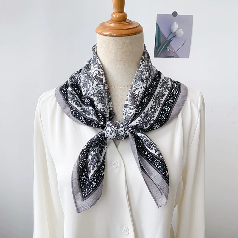 Cotton Linen Small Square Scarf view 4