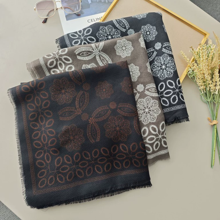 Ethnic Print Large Square Scarf view 3