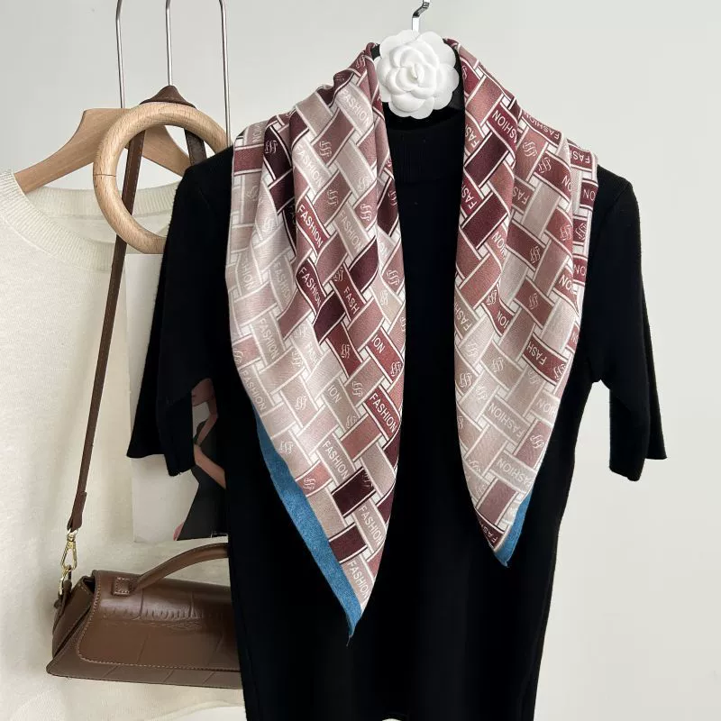 Herringbone Small Square Scarf view 4