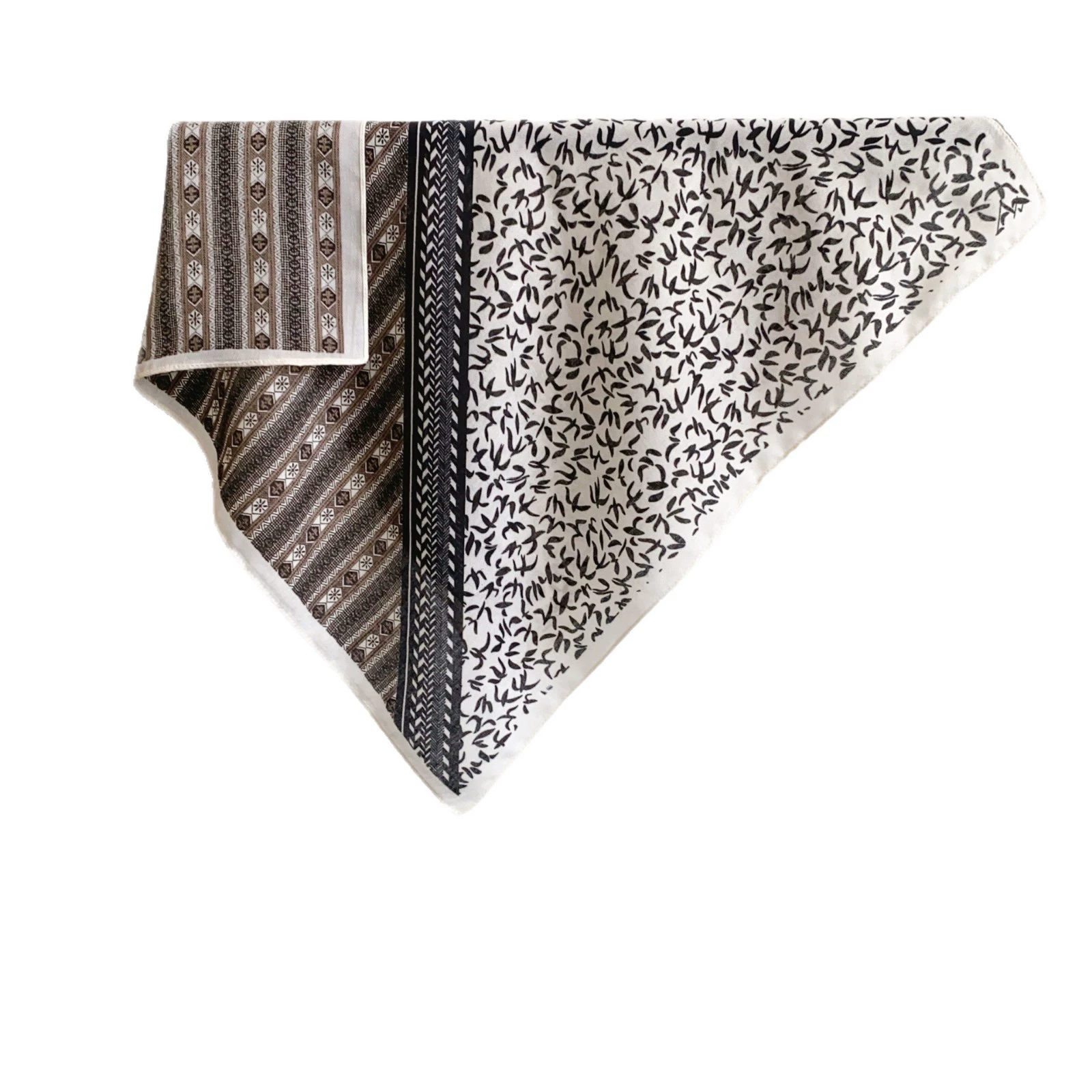 Bird Print Small Square Scarf view 5