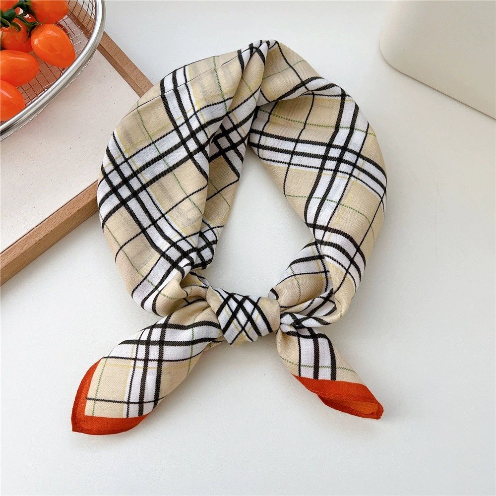 Cotton Linen Small Square Scarf view 3