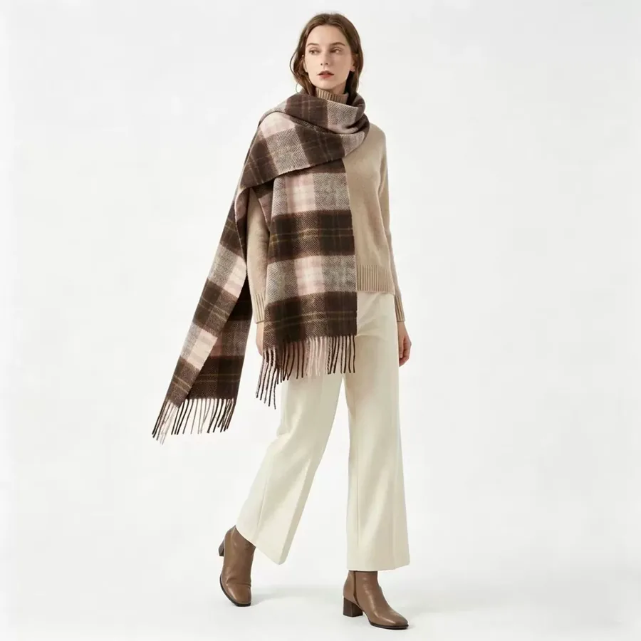 Plaid Fringe Scarf view 2