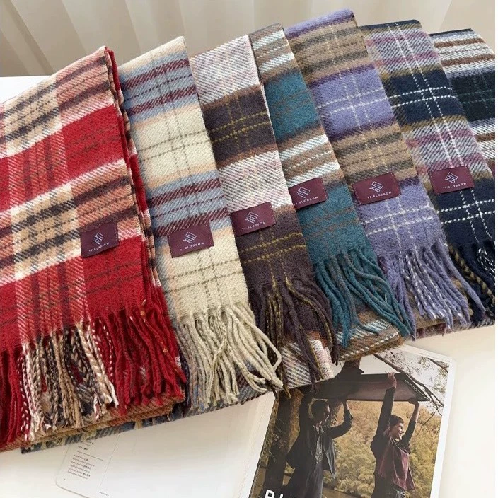Plaid Fringe Scarf view 4