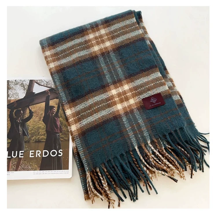 Plaid Fringe Scarf view 6