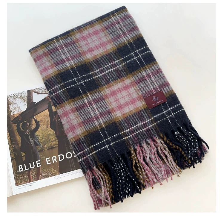 Plaid Fringe Scarf view 8