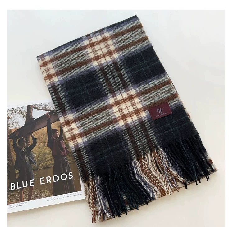 Plaid Fringe Scarf view 9