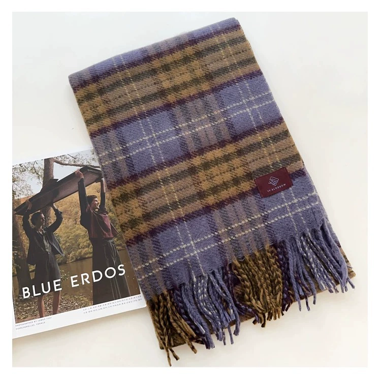 Plaid Fringe Scarf view 10