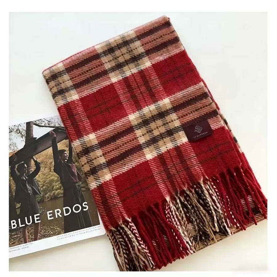 Plaid Fringe Scarf view 12