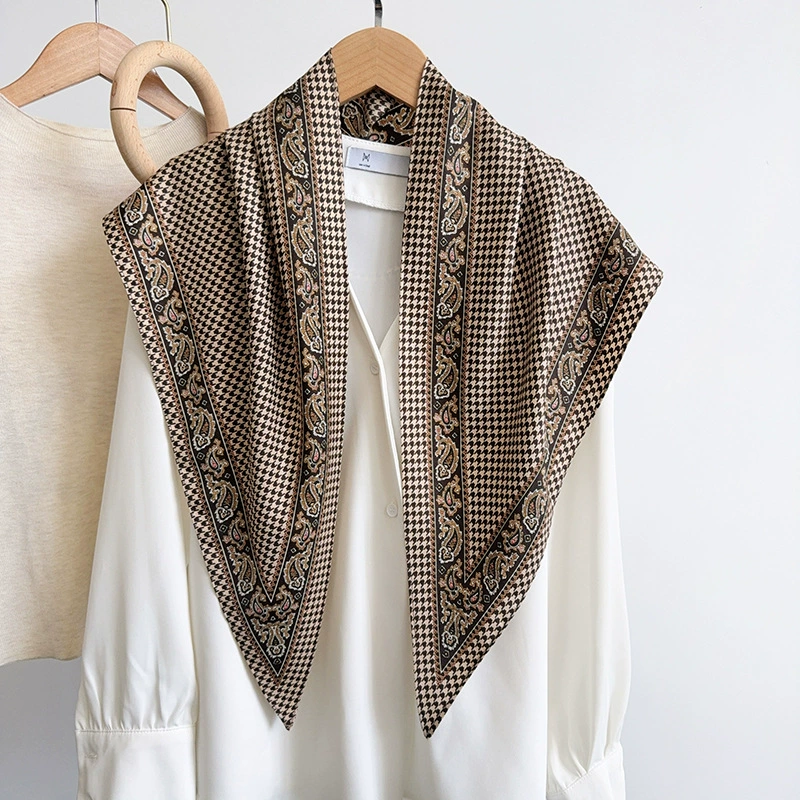Classic Houndstooth Triangle Scarf
