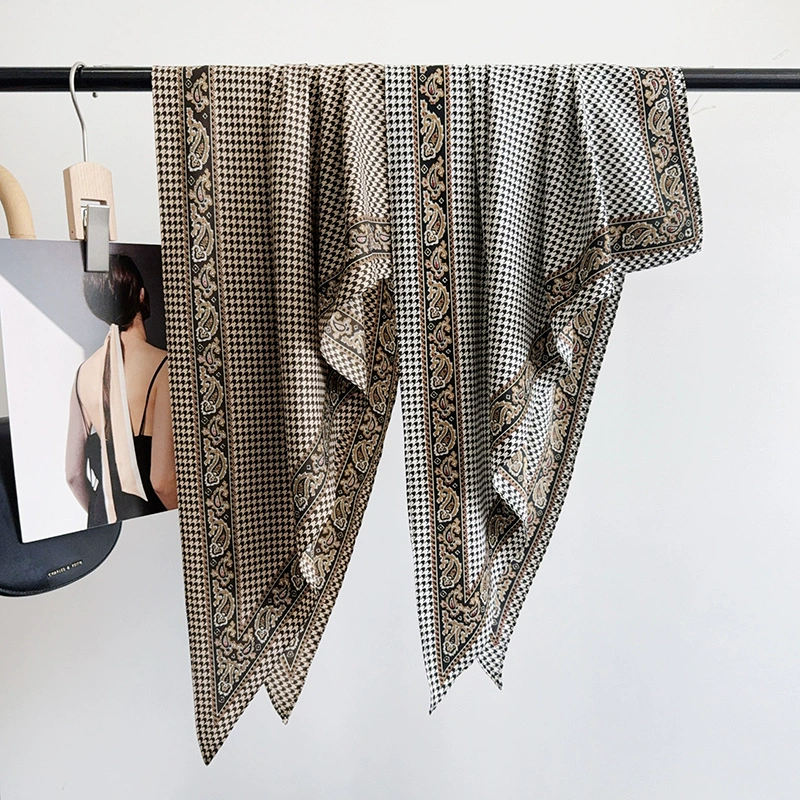 Classic Houndstooth Triangle Scarf view 4