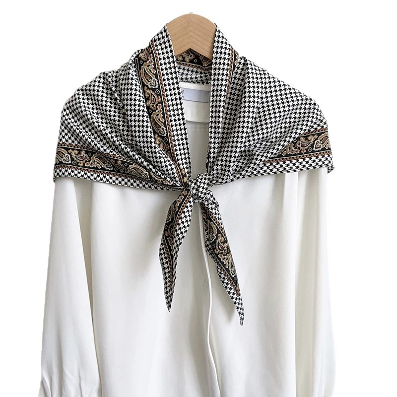 Classic Houndstooth Triangle Scarf view 5
