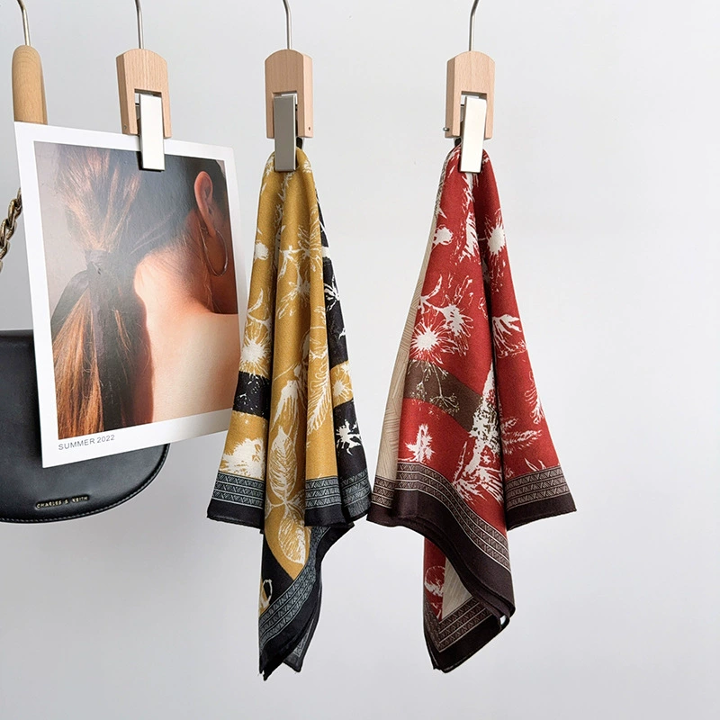 New Chinese Style Silk-Look Square Scarf view 4