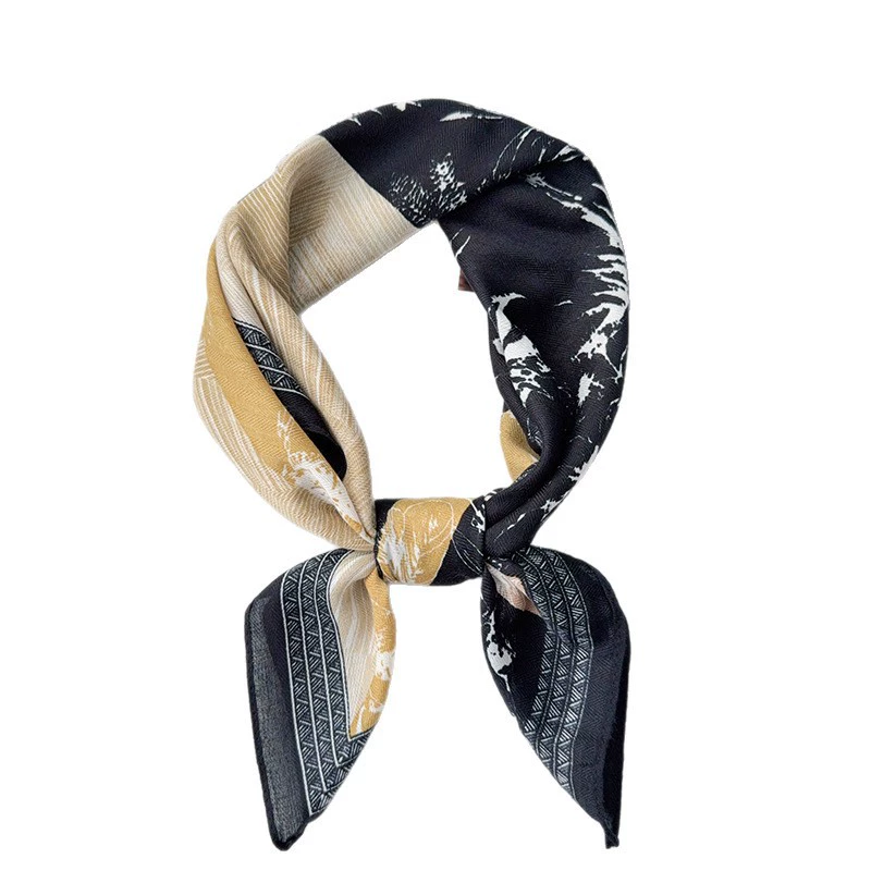 New Chinese Style Silk-Look Square Scarf view 5