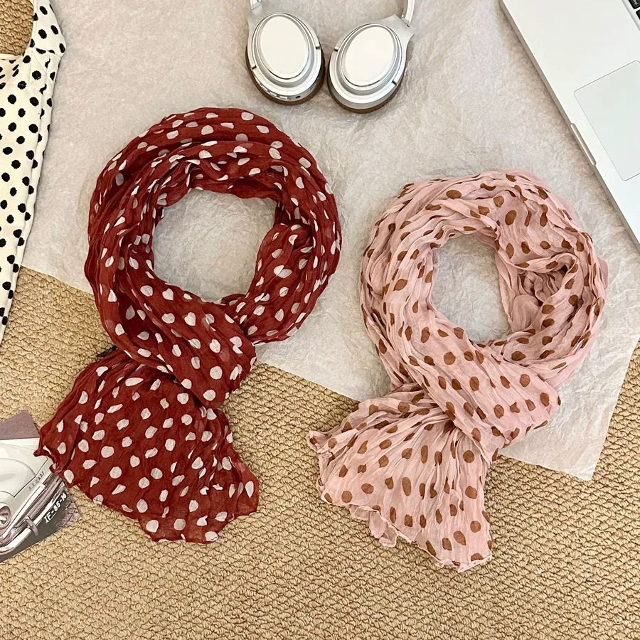 Cotton Linen Print Scarf view 2