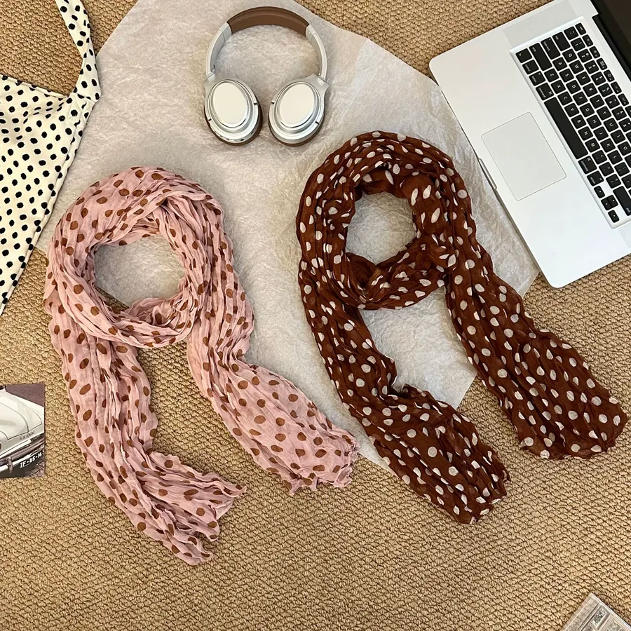 Cotton Linen Print Scarf view 4