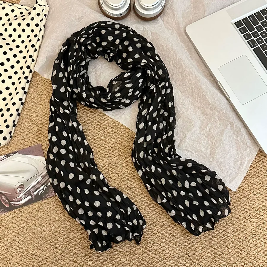 Cotton Linen Print Scarf view 7