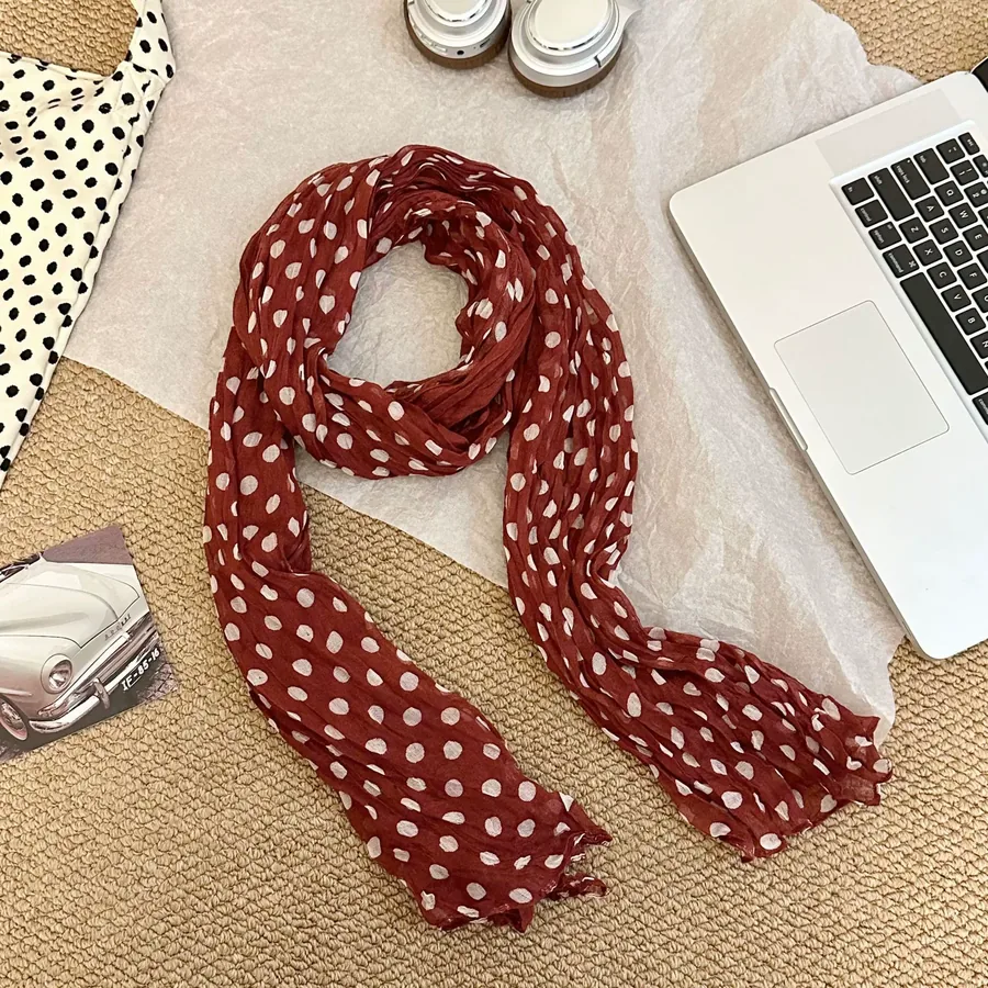 Cotton Linen Print Scarf view 8