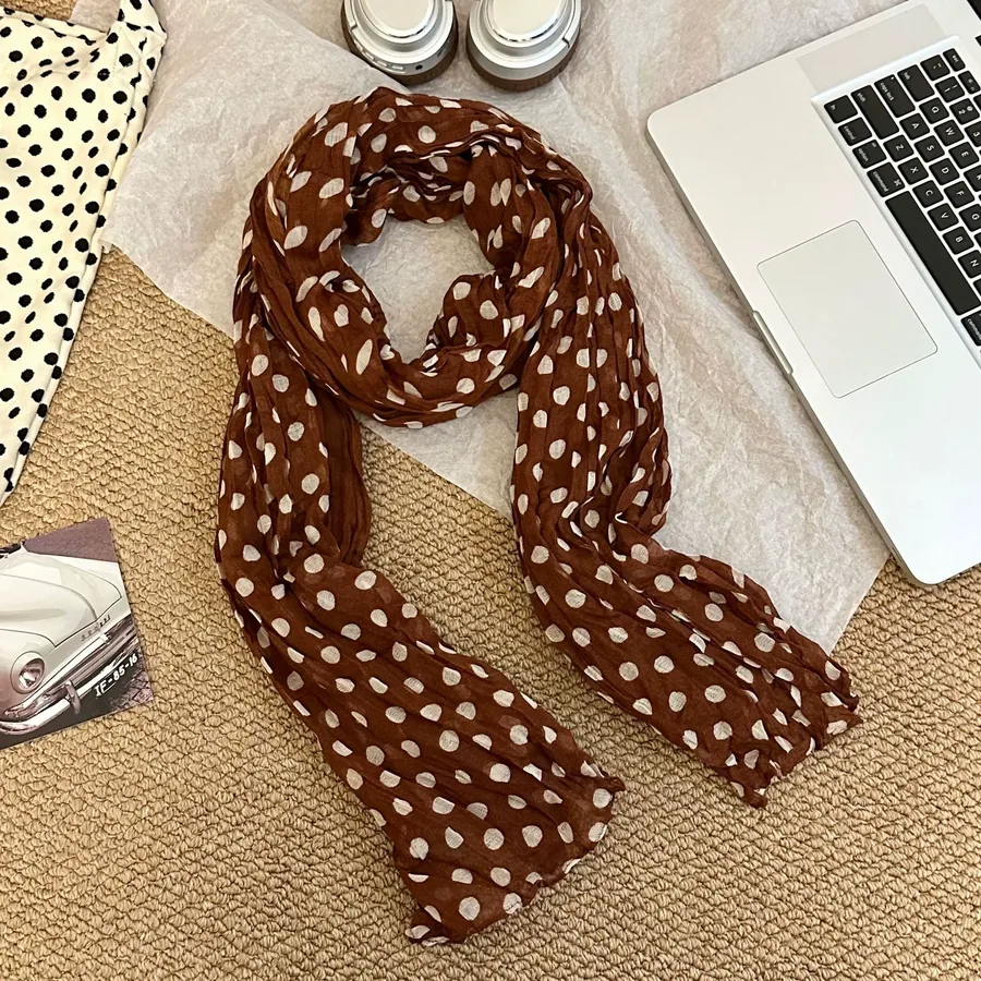 Cotton Linen Print Scarf view 9