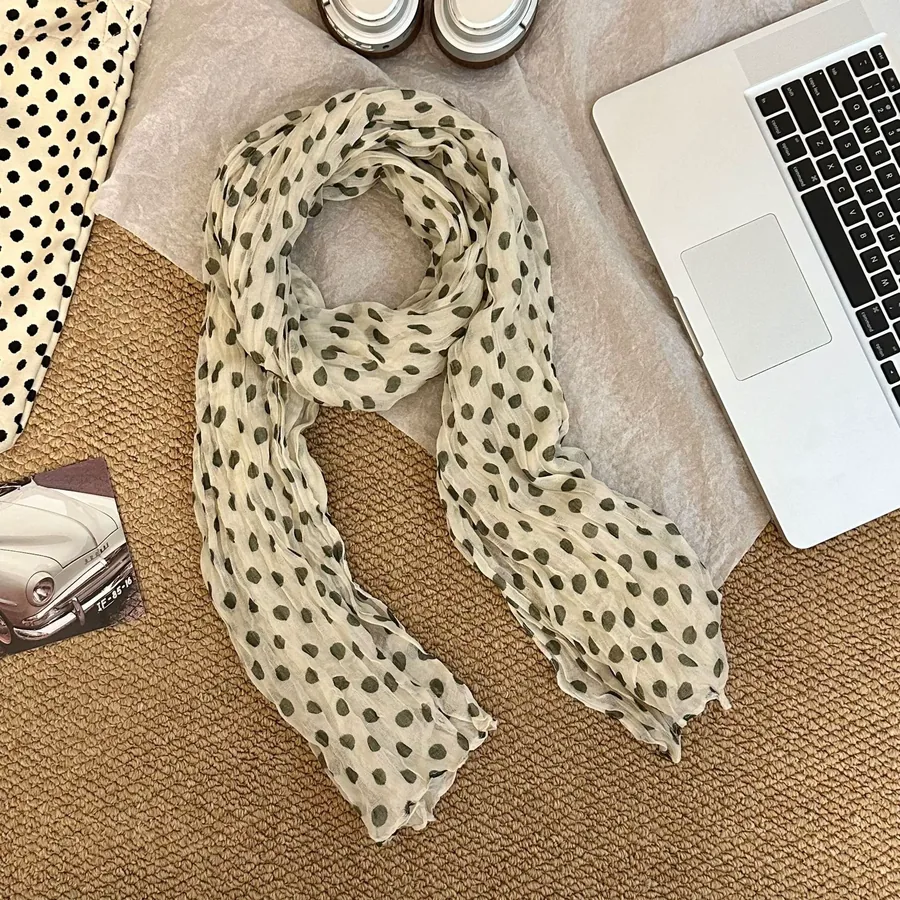 Cotton Linen Print Scarf view 11