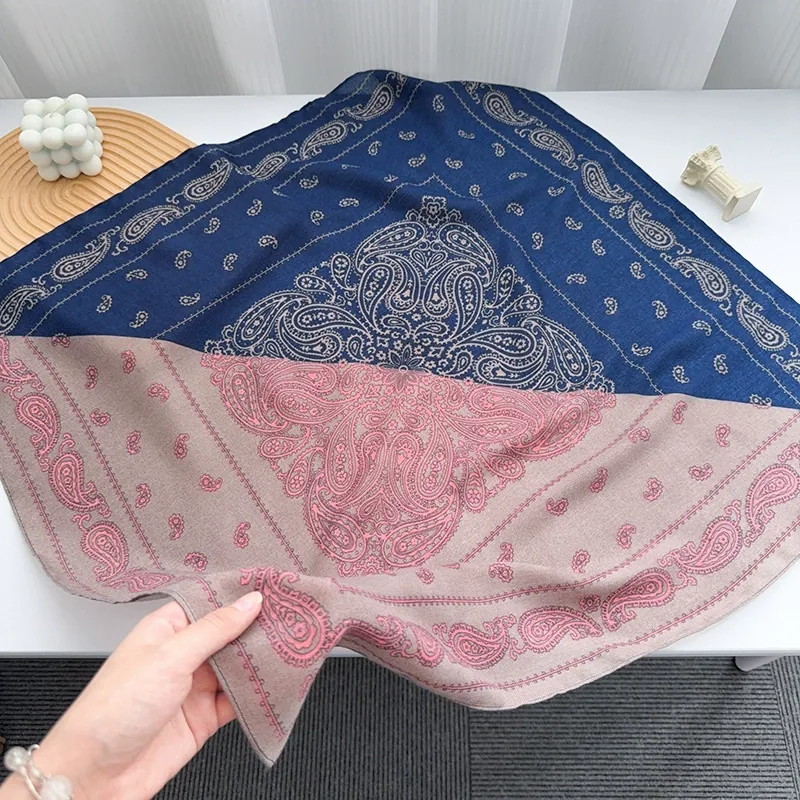 Paisley Herringbone Square Scarf