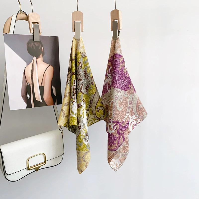 Vintage Silk-Look Square Scarf view 3