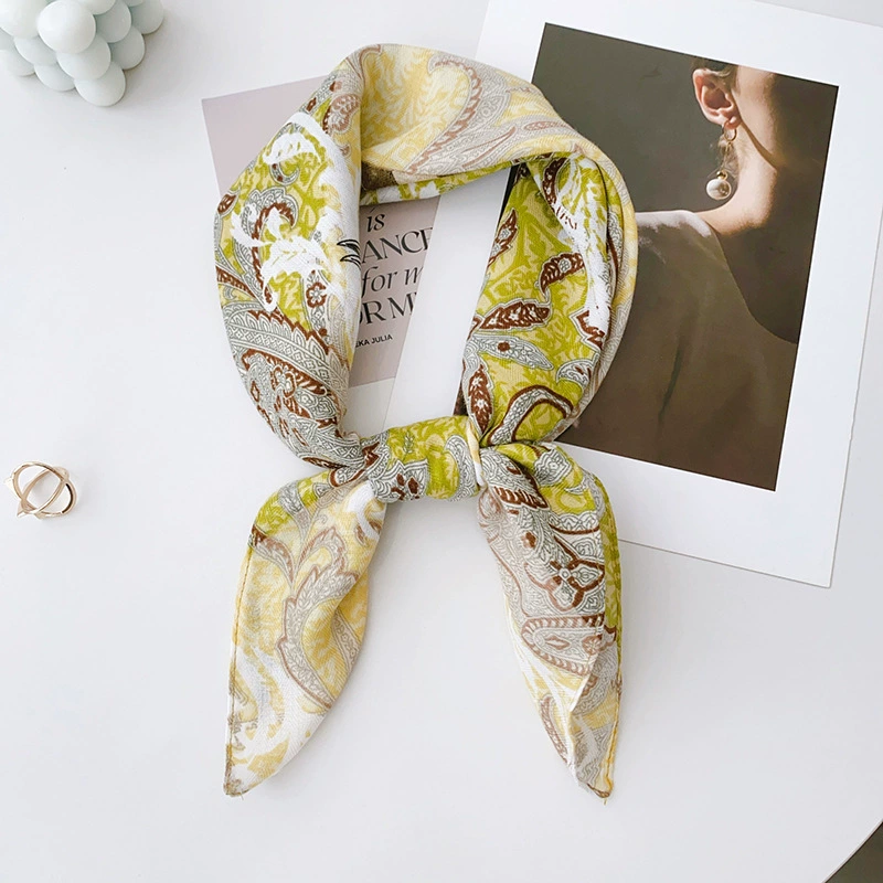 Vintage Silk-Look Square Scarf view 4